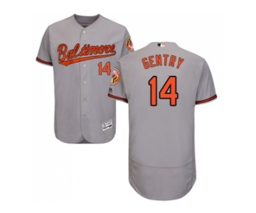 Men Baltimore Orioles #14 Craig Gentry Grey Flexbase Authentic Collection Stitched MLB Jersey