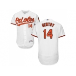 Men Baltimore Orioles #14 Craig Gentry White Flexbase Authentic Collection Stitched MLB Jersey