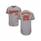 Men Baltimore Orioles #25 Anthony Santander Grey Flexbase Authentic Collection Stitched MLB Jersey