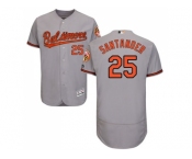 Men Baltimore Orioles #25 Anthony Santander Grey Flexbase Authentic Collection Stitched MLB Jersey