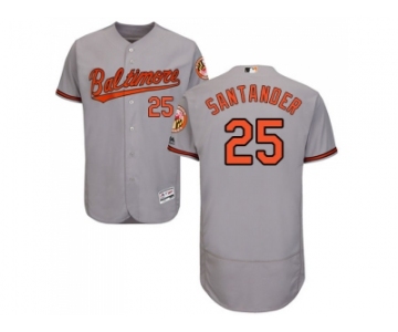 Men Baltimore Orioles #25 Anthony Santander Grey Flexbase Authentic Collection Stitched MLB Jersey