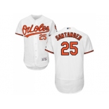 Men Baltimore Orioles #25 Anthony Santander White Flexbase Authentic Collection Stitched MLB Jersey