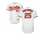 Men Baltimore Orioles #25 Anthony Santander White Flexbase Authentic Collection Stitched MLB Jersey