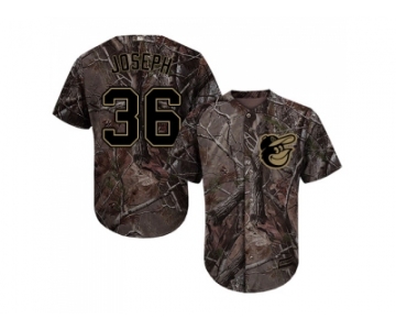 Men Baltimore Orioles #36 Caleb Joseph Camo Realtree Collection Cool Base Stitched MLB Jersey