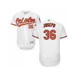 Men Baltimore Orioles #36 Caleb Joseph White Flexbase Authentic Collection Stitched MLB Jersey