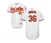 Men Baltimore Orioles #36 Caleb Joseph White Flexbase Authentic Collection Stitched MLB Jersey