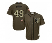 Men Baltimore Orioles #49 Dylan Bundy Green Salute to Service Stitched MLB Jersey