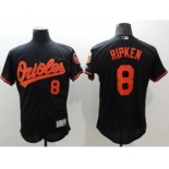 Men Baltimore Orioles #8 Cal Ripken Jr Majestic black Flexbase Authentic Collection Player Jersey