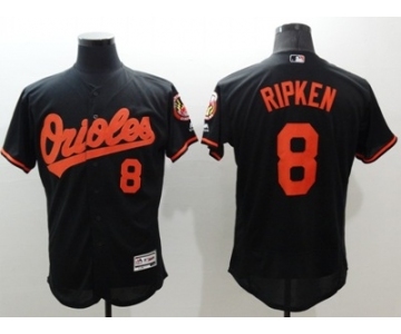 Men Baltimore Orioles #8 Cal Ripken Jr Majestic black Flexbase Authentic Collection Player Jersey