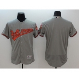 Men Baltimore Orioles Blank Majestic Gray Flexbase Authentic Collection Player Jersey