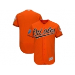 Men Baltimore Orioles Customized Majestic Orange 2018 Spring Training Flex Base Team Jersey