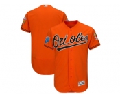 Men Baltimore Orioles Customized Majestic Orange 2018 Spring Training Flex Base Team Jersey