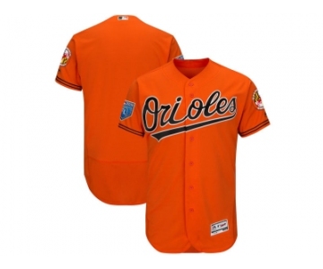 Men Baltimore Orioles Customized Majestic Orange 2018 Spring Training Flex Base Team Jersey