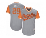 Men's 2017 Little League World Series Orioles #29 Welington Castillo Beef Gray Jersey