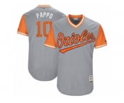 Men's 2017 Little League World Series Orioles Adam Jones #10 Pappo Gray Jersey