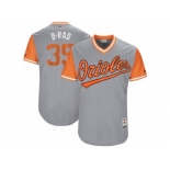 Men's 2017 Little League World Series Orioles Brad Brach #35 B-Rad Gray Jersey