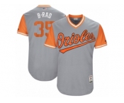 Men's 2017 Little League World Series Orioles Brad Brach #35 B-Rad Gray Jersey