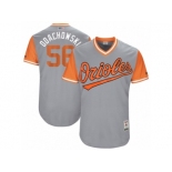 Men's 2017 Little League World Series Orioles Darren ODay #56 Odachowski Gray Jersey