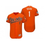 Men's Baltimore Orioles #1 Michael Bourn 2017 Spring Training Flex Base Authentic Collection Stitched Baseball Jersey