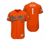 Men's Baltimore Orioles #1 Michael Bourn 2017 Spring Training Flex Base Authentic Collection Stitched Baseball Jersey