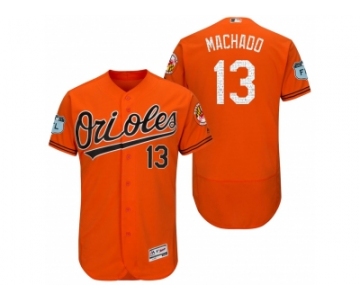 Men's Baltimore Orioles #13 Manny Machado 2017 Spring Training Flex Base Authentic Collection Stitched Baseball Jersey