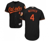 Men's Baltimore Orioles #4 Earl Weaver Black Alternate Flex Base Authentic Collection Baseball Jersey