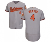 Men's Baltimore Orioles #4 Earl Weaver Grey Road Flex Base Authentic Collection Baseball Jersey