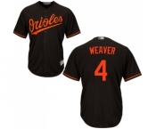 Men's Baltimore Orioles #4 Earl Weaver Replica Black Alternate Cool Base Baseball Jersey