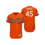 Men's Baltimore Orioles #45 Mark Trumbo 2017 Spring Training Flex Base Authentic Collection Stitched Baseball Jersey