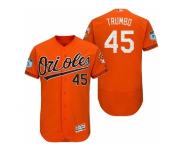 Men's Baltimore Orioles #45 Mark Trumbo 2017 Spring Training Flex Base Authentic Collection Stitched Baseball Jersey