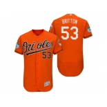 Men's Baltimore Orioles #53 Zach Britton 2017 Spring Training Flex Base Authentic Collection Stitched Baseball Jersey