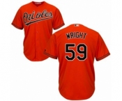 Men's Baltimore Orioles #59 Mike Wright Jr. Replica Orange Cool Base Jersey