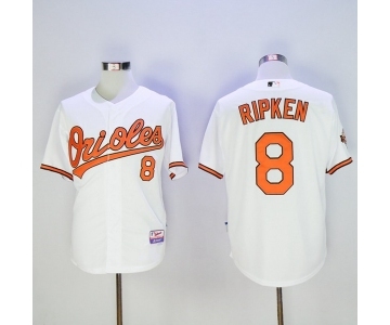 Men's Baltimore Orioles #8 Cal Ripken Majestic White Authentic Jersey