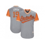 Men's Baltimore Orioles Chris Davis #19 Crush Majestic Gray 2017 Players Weekend Authentic Jersey