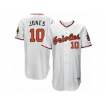 Men's Majestic Baltimore Orioles #10 Adam Jones Authentic White 1966 Turn Back The Clock MLB Jersey