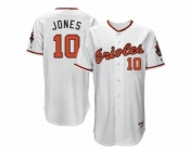 Men's Majestic Baltimore Orioles #10 Adam Jones Authentic White 1966 Turn Back The Clock MLB Jersey