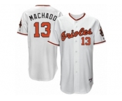 Men's Majestic Baltimore Orioles #13 Manny Machado Replica White 1966 Turn Back The Clock MLB Jersey