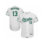 Men's Majestic Baltimore Orioles #13 Manny Machado White Celtic Flexbase Authentic Collection MLB Jersey