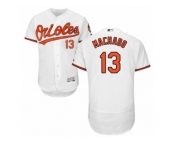 Men's Majestic Baltimore Orioles #13 Manny Machado White Flexbase Authentic Collection MLB Jersey