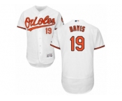 Men's Majestic Baltimore Orioles #19 Chris Davis White Flexbase Authentic Collection MLB Jersey