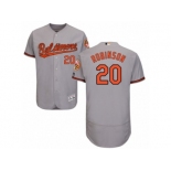 Men's Majestic Baltimore Orioles #20 Frank Robinson Grey Flexbase Authentic Collection MLB Jersey