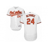 Men's Majestic Baltimore Orioles #24 Pedro Alvarez White Flexbase Authentic Collection MLB Jersey