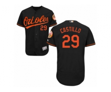 Men's Majestic Baltimore Orioles #29 Welington Castillo Black Flexbase Authentic Collection MLB Jersey