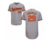 Men's Majestic Baltimore Orioles #29 Welington Castillo Grey Flexbase Authentic Collection MLB Jersey