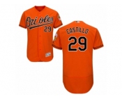 Men's Majestic Baltimore Orioles #29 Welington Castillo Orange Flexbase Authentic Collection MLB Jersey