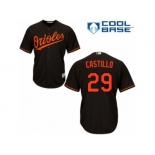 Men's Majestic Baltimore Orioles #29 Welington Castillo Replica Black Alternate Cool Base MLB Jersey