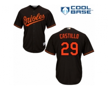 Men's Majestic Baltimore Orioles #29 Welington Castillo Replica Black Alternate Cool Base MLB Jersey