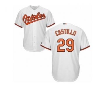 Men's Majestic Baltimore Orioles #29 Welington Castillo Replica White Home Cool Base MLB Jersey