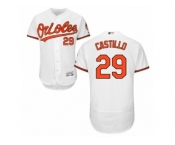 Men's Majestic Baltimore Orioles #29 Welington Castillo White Flexbase Authentic Collection MLB Jersey