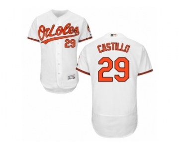 Men's Majestic Baltimore Orioles #29 Welington Castillo White Flexbase Authentic Collection MLB Jersey